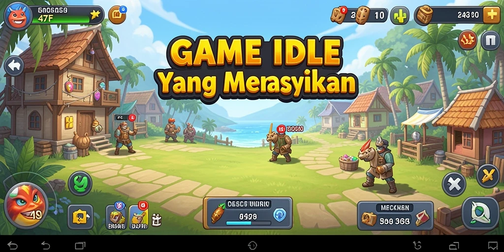 Screenshot gameplay 47F yang menggambarkan elemen Idle yang menarik.