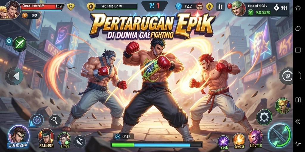 Screenshot gameplay COLOKSGP menunjukkan aksi pertarungan yang intens dan mendebarkan.