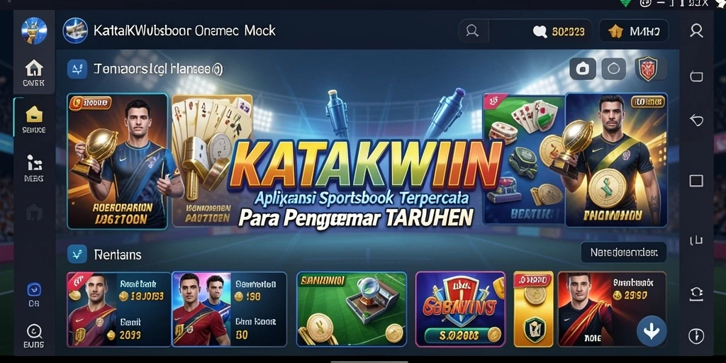 Tampilan utama KATAKWIN yang menampilkan berbagai opsi taruhan olahraga.