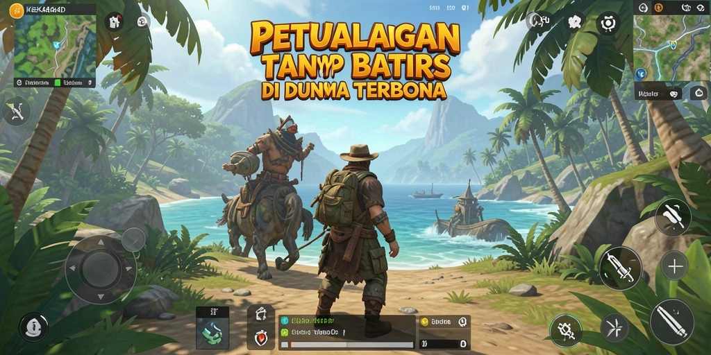 Screenshot gameplay KEKAR4D menampilkan petualangan menakjubkan di dunia terbuka.