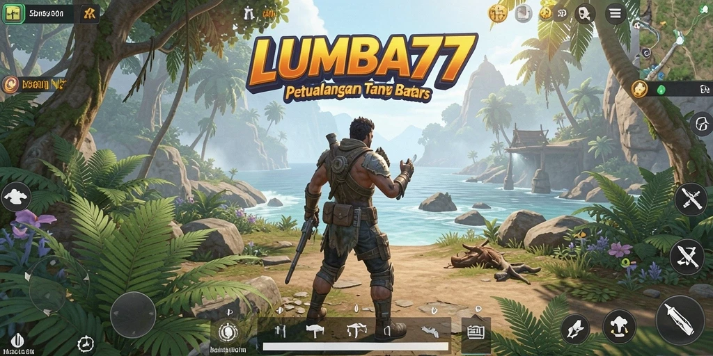Screenshot gameplay menampilkan petualangan epik di dunia terbuka.