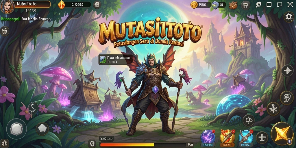 Tampilan screenshot utama MUTASITOTO yang menunjukkan gameplay petualangan.