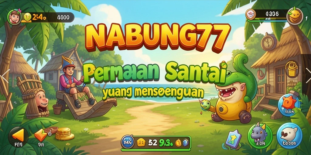 Tampilan menarik dari gameplay NABUNG77 yang penuh warna.