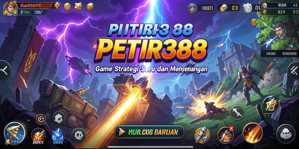 Tangkapan layar menampilkan aksi pertempuran seru dalam <strong>PETIR388</strong>.
