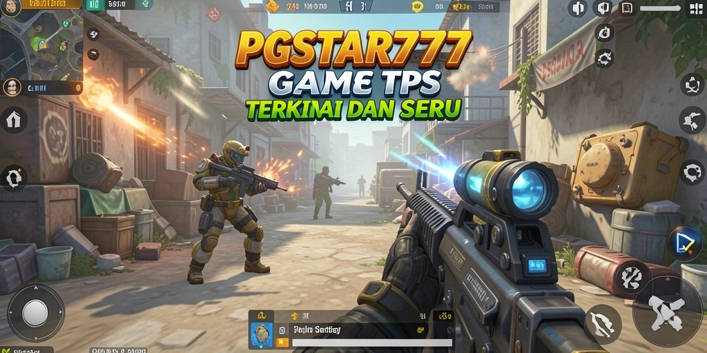 Screenshot PGSTAR777 menampilkan aksi pertempuran seru dalam game TPS.