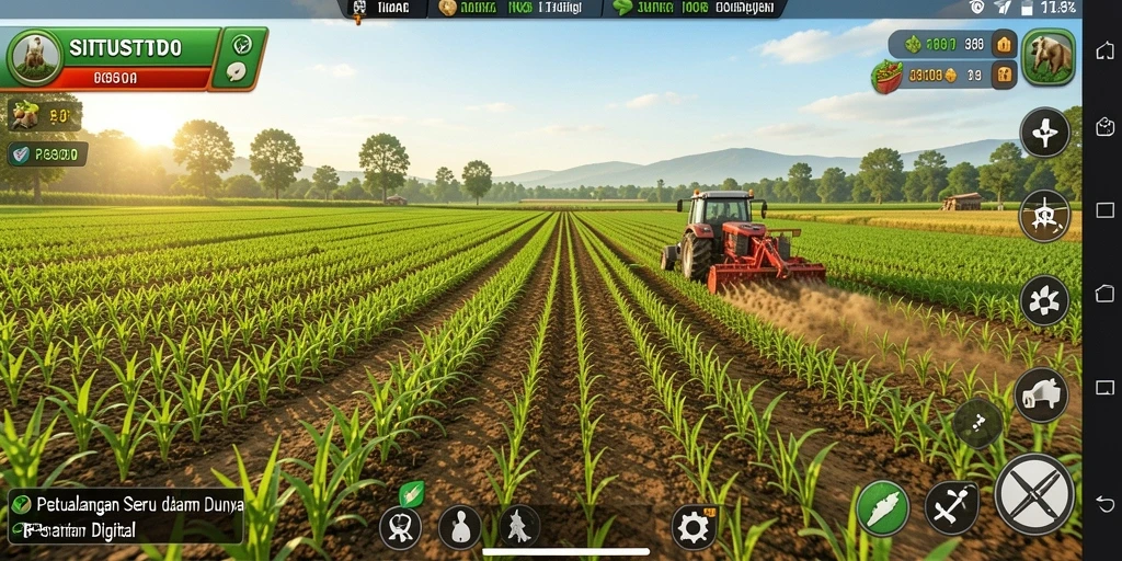Tangkapan layar utama SITUSTOTO menampilkan gameplay bertani yang seru.